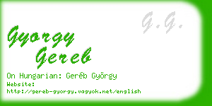 gyorgy gereb business card