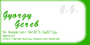 gyorgy gereb business card